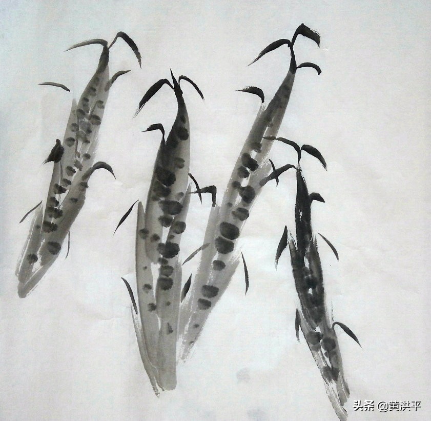 写意墨竹作品欣赏,墨竹画法简单作品