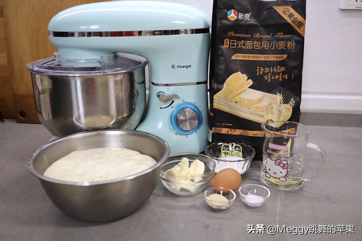 中种超柔软吐司,免揉中筋吐司隔夜冷藏发酵法