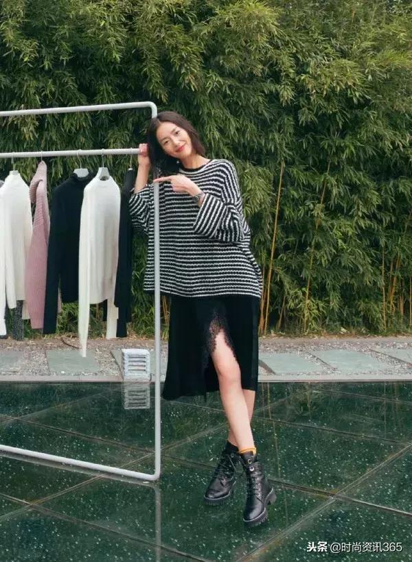 奚梦瑶穿短靴子,奚梦瑶高筒靴穿搭