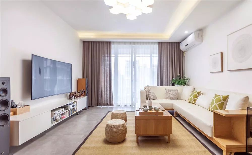 客厅地砖颜色怎么选现代简约款,冠珠摩卡灰地砖客厅效果图