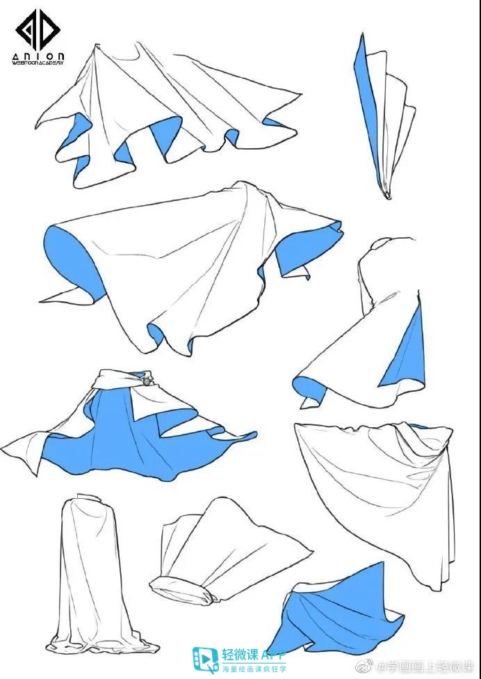 漫画手绘裙子褶皱教程,画裙子褶皱技巧