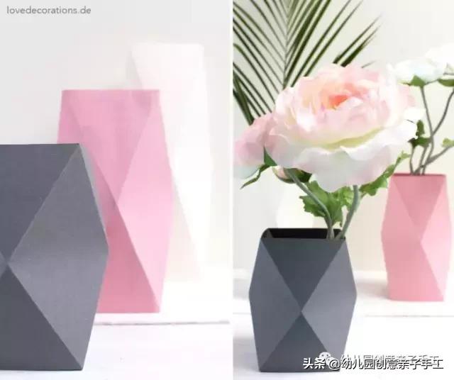 小学生手工折纸花瓶简单漂亮,折纸花瓶配哪种花好看