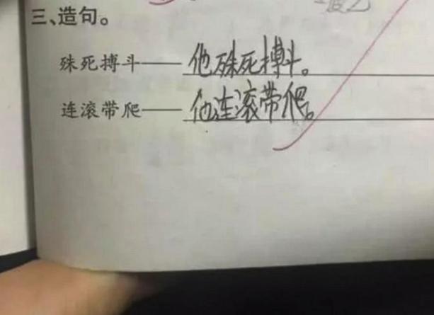 最懒小学生造句完整版,最懒小学生搞笑的造句