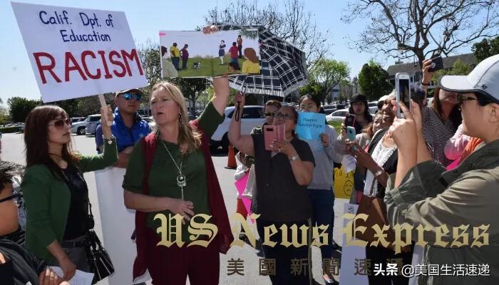 加州性别教育过激?家长至橙郡教育局抗议