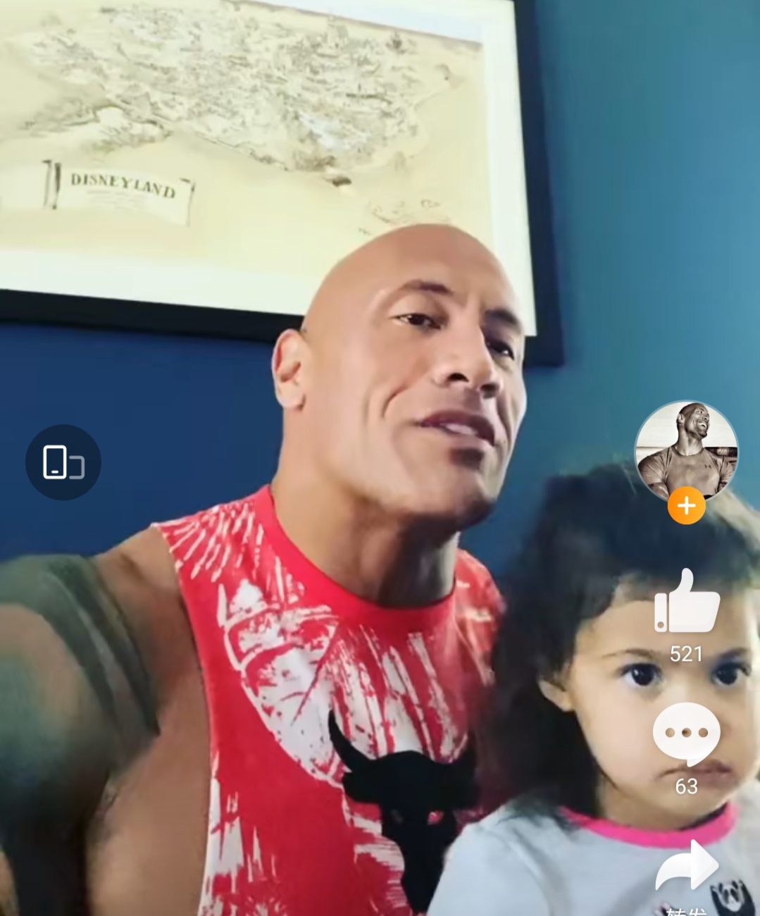 巨石强森回归速度与激情10,巨石强森和女儿的日常