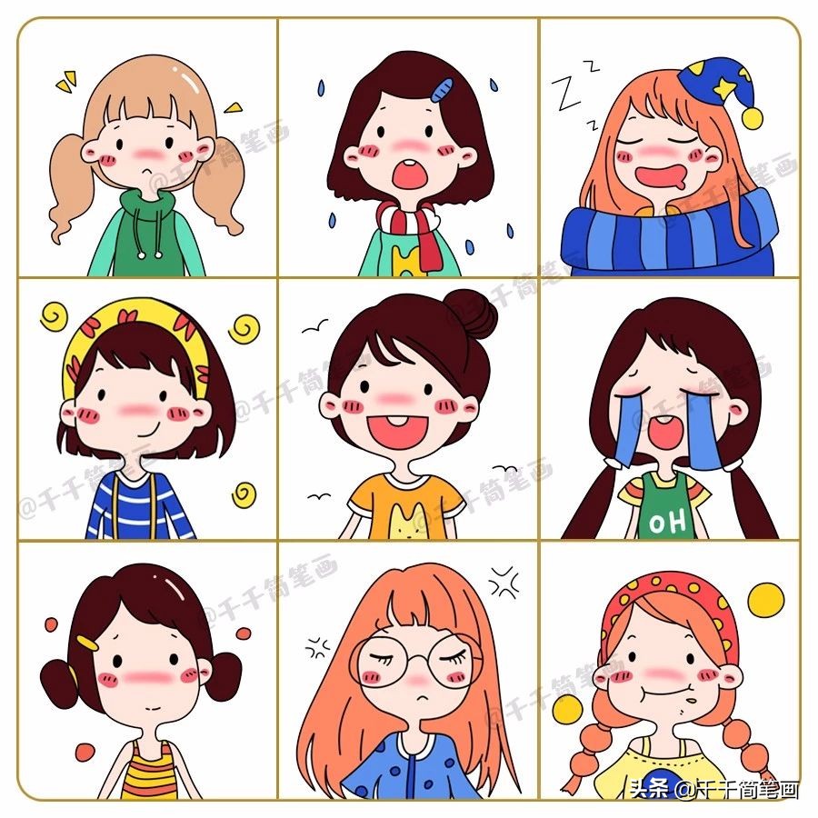 hellokitty简笔画可爱卡通人物,简笔画可爱卡通人物10岁画的