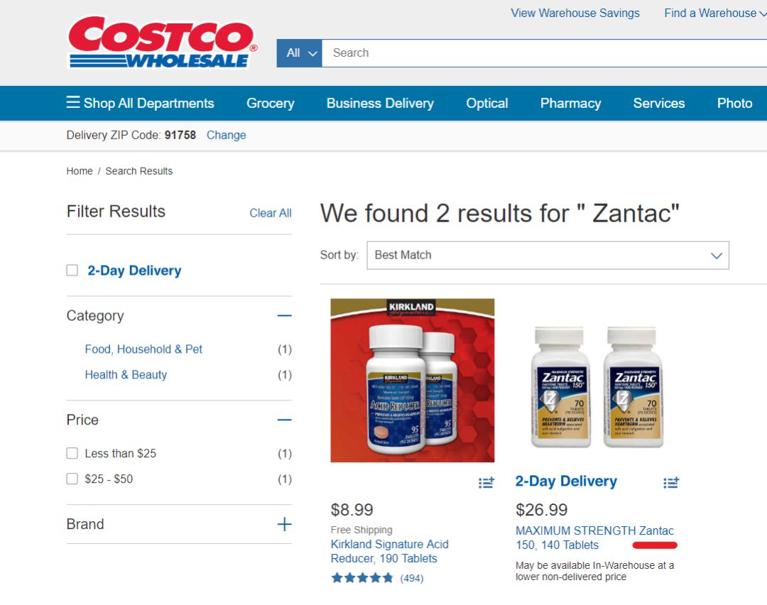 美国costco非处方胃药,costco美国胃药