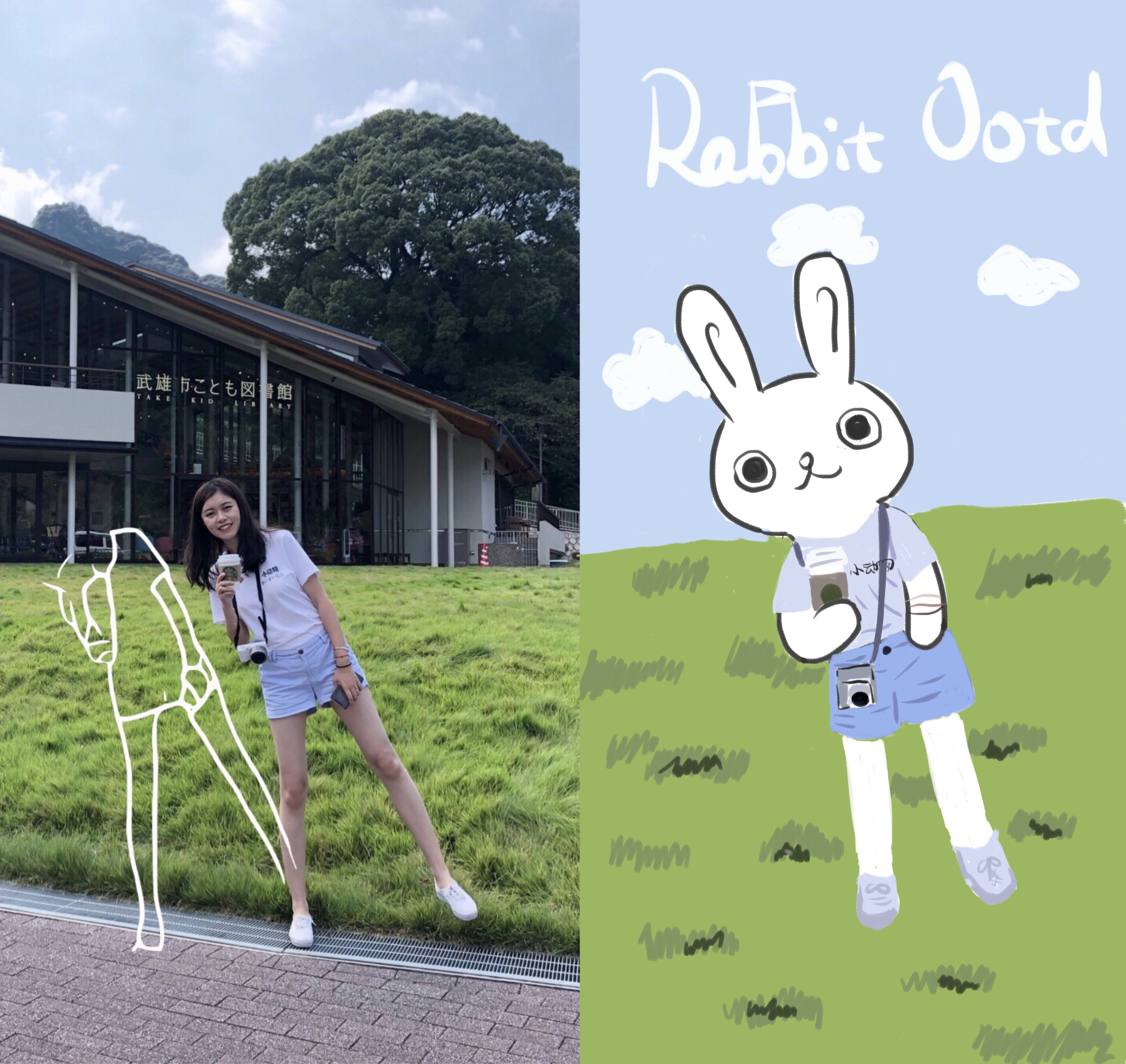 怎么画插图和小兔子,画小兔子的插画