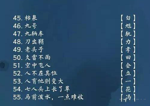 适合一年级的猜字谜游戏,6-12岁猜字谜打一字