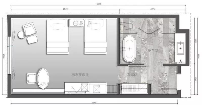 主题酒店30个房间怎么设计好,酒店标间和套房房间设计方案