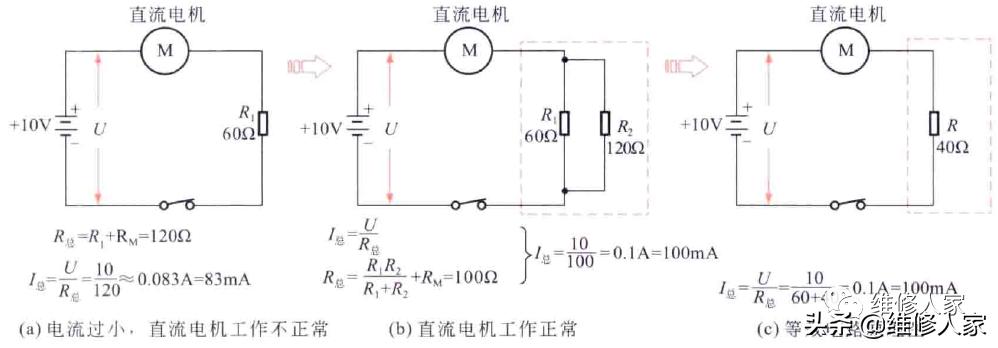 电阻的串并联示意图,电阻的串并联连接及等效变换