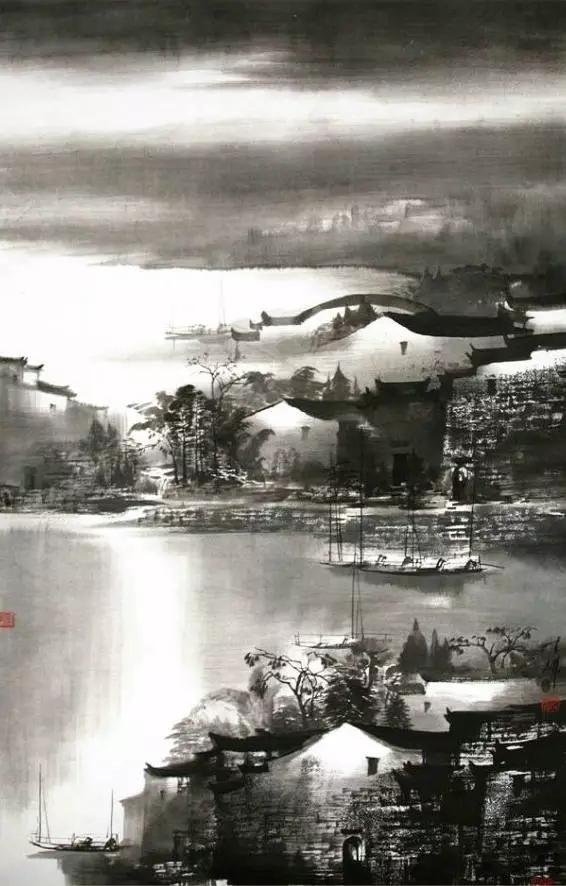 一种水墨画的意境美让人沉醉,一幅水墨画演绎天地自然之美