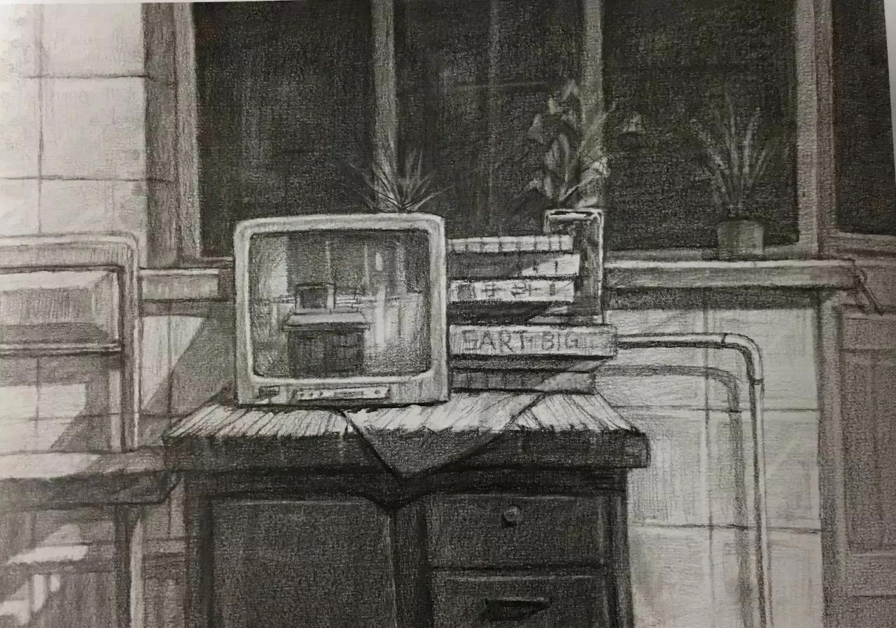 清华校考场景素描高分卷,清华素描场景高分卷技法