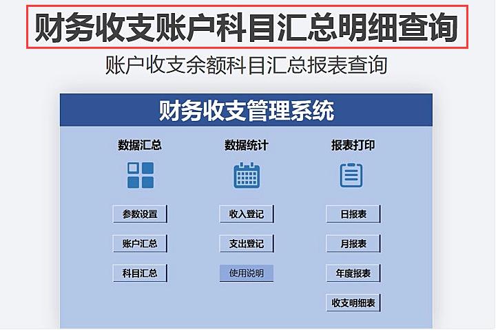 20张财务报表模板,录入数据自动生成,附一份财务收支管理系统