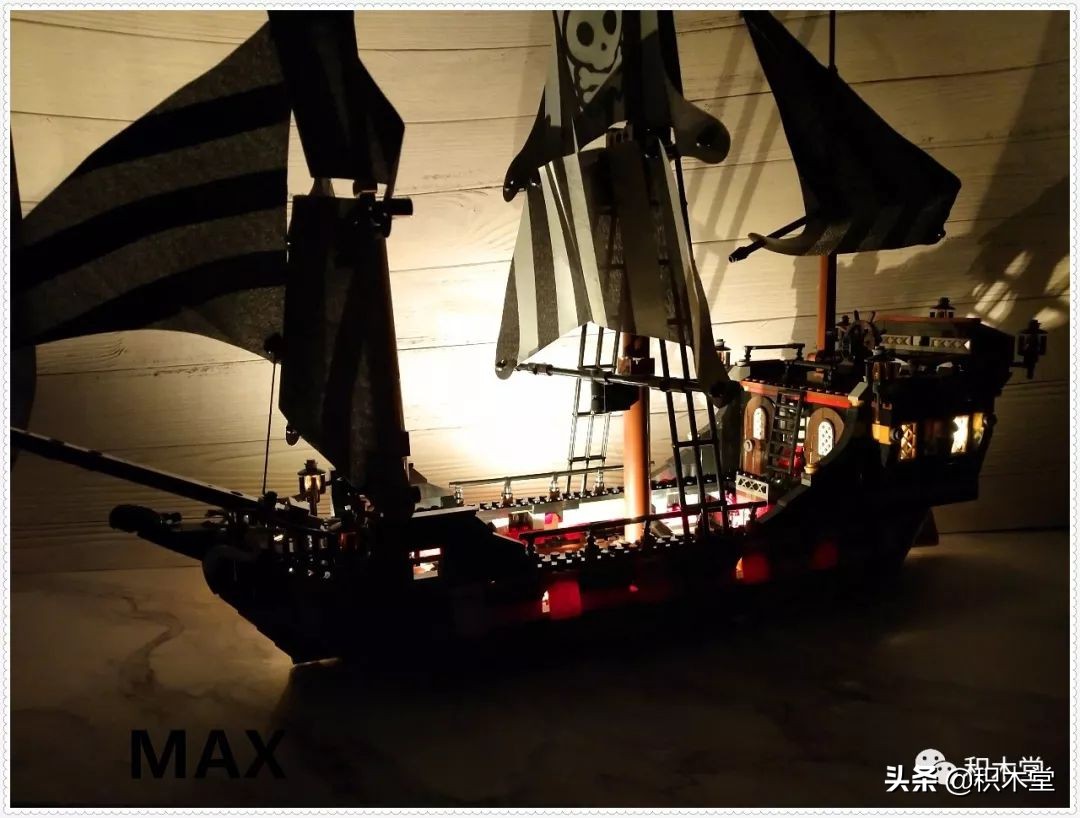 「虚测评」哲高积木QL1801海盗船之骷髅冒险号