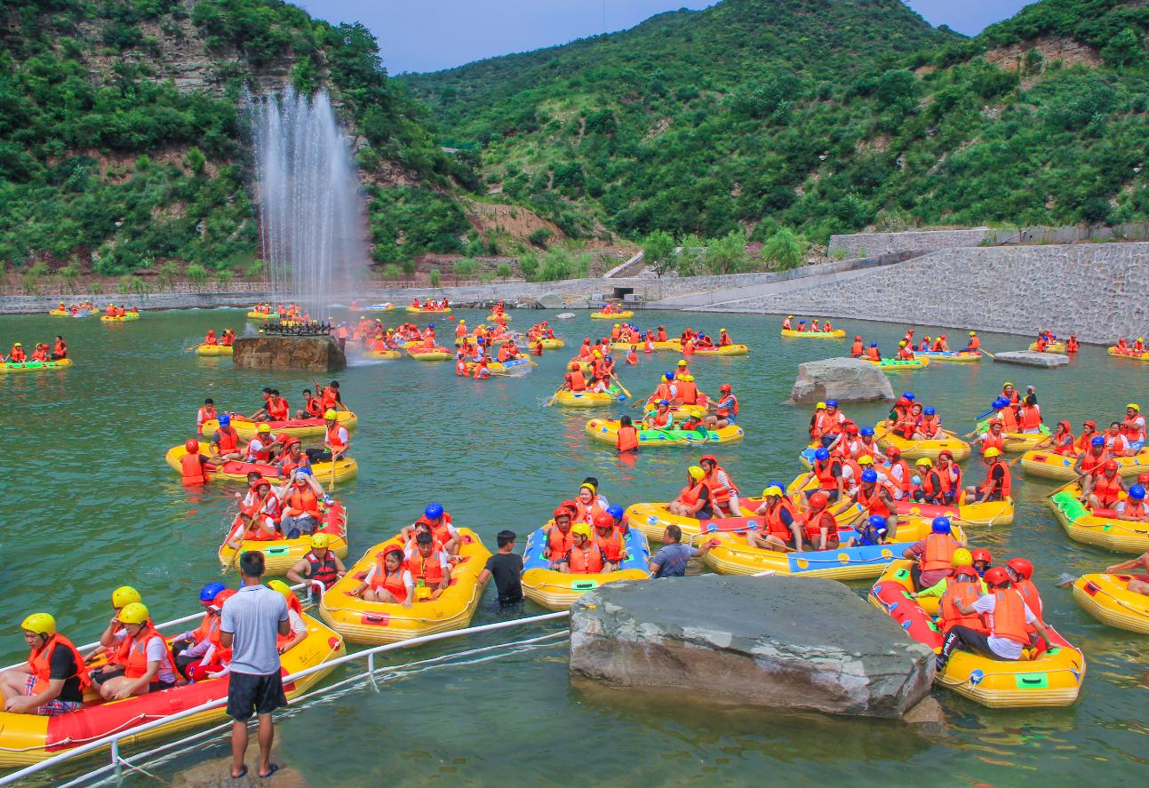 黄河三峡景区野猪林漂流,济源黄河三峡野猪林漂流
