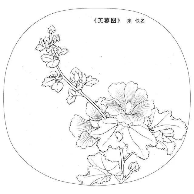 工笔白描底稿高清大图,宋人工笔画白描图片