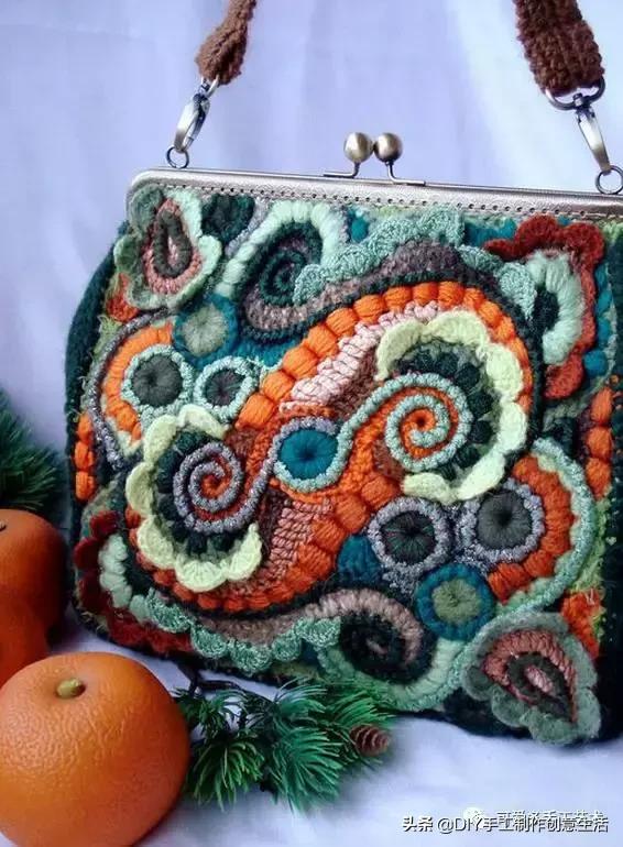 厉害了，极美爱尔兰钩花包包，看了这个才是真服气