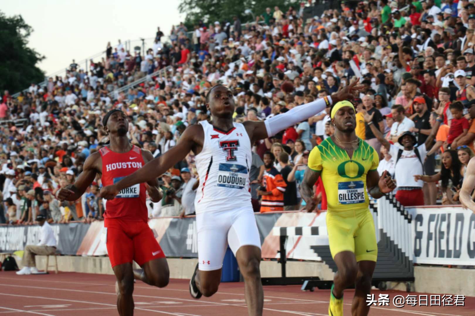 9秒86！非洲奥杜杜鲁大胜日本混血飞人斩获美国NCAA百米冠军
