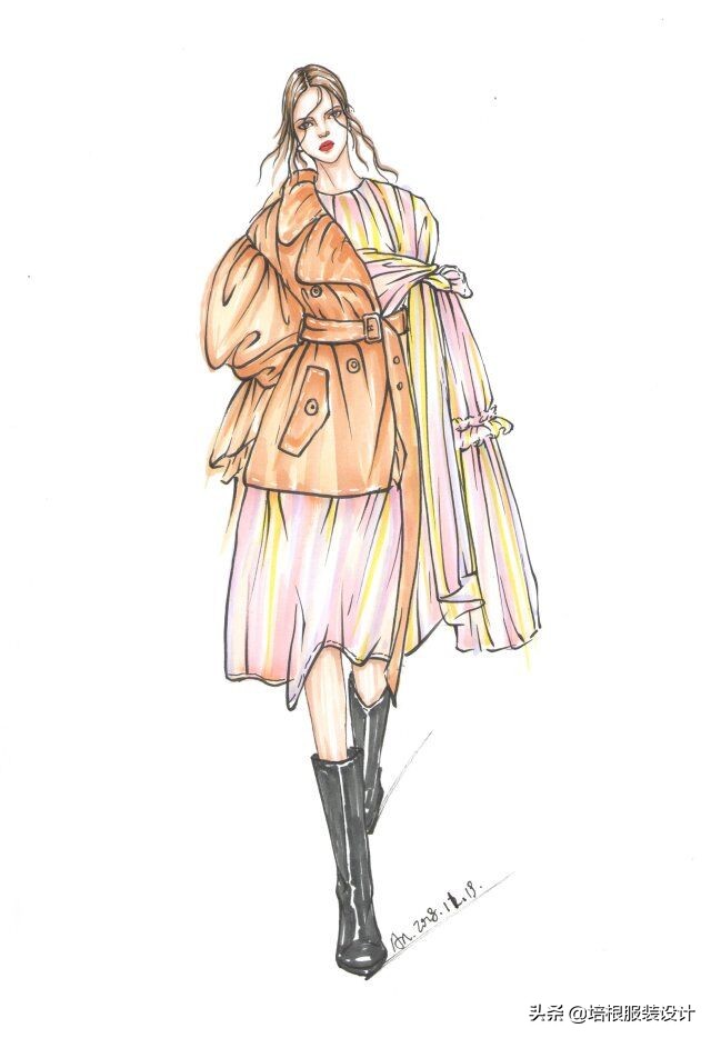 一个系列服装手绘画,服装画手绘儿童