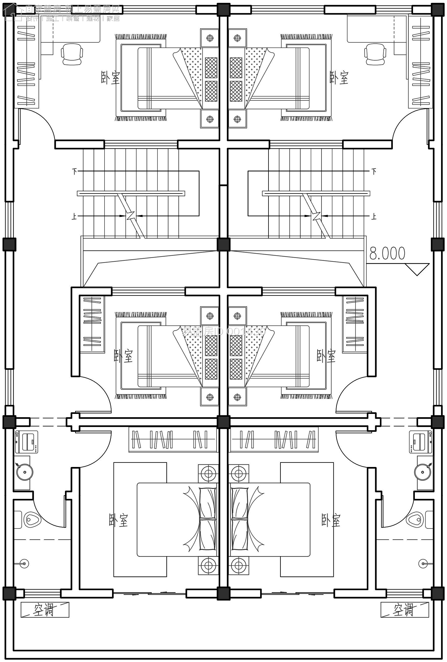 路南宅基地盖南北两面房,长方形宅基地商住两用