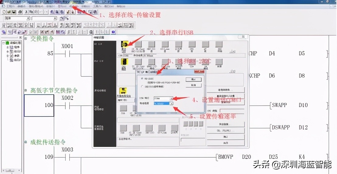三菱plc接线与伺服电机接线,三菱plc梯形图如何实际接线