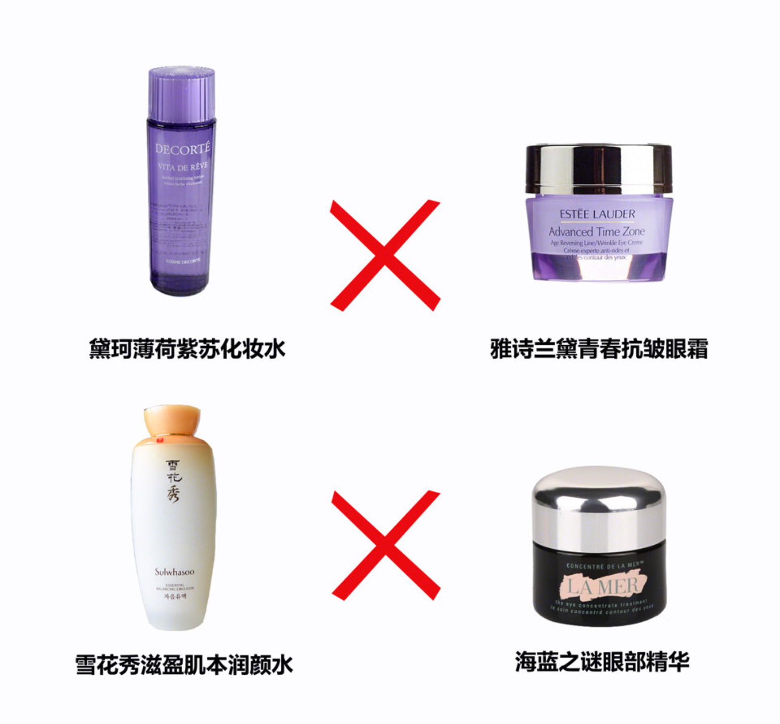 不能混搭的护肤品：olay和城野医生刺激，兰蔻搭错效果减半