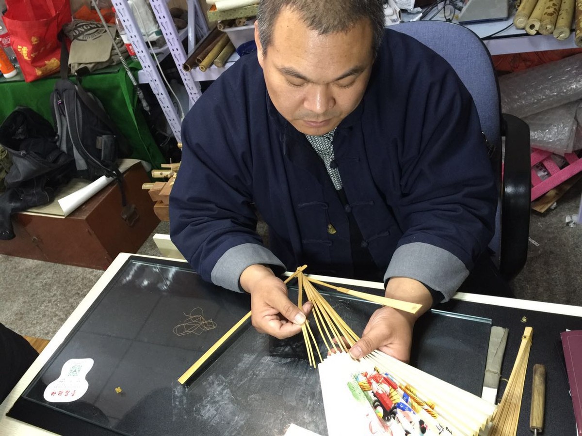 一把古风折扇,天津杨柳青折扇