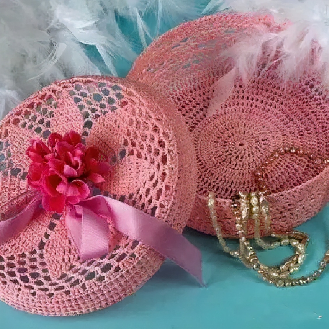 收纳盒子用布条线钩怎么钩视频,用三种毛线钩的收纳物