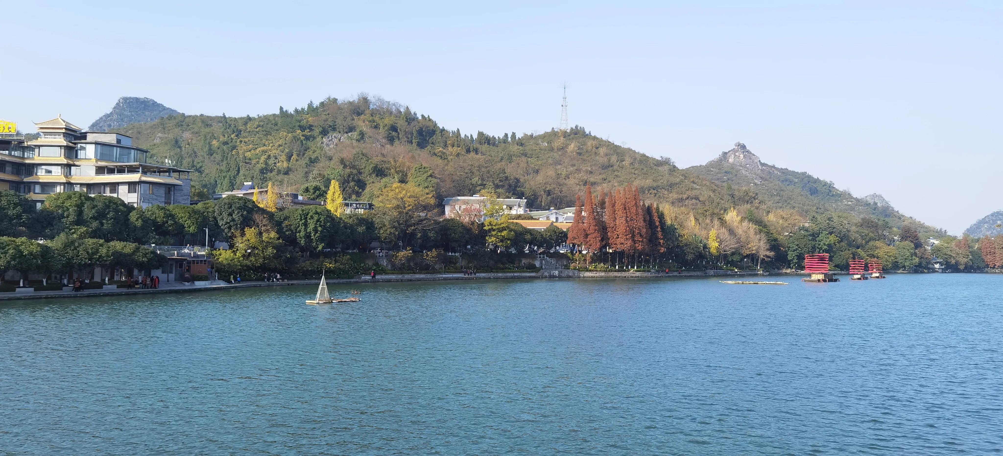 桂林：冬季到桂湖来看景