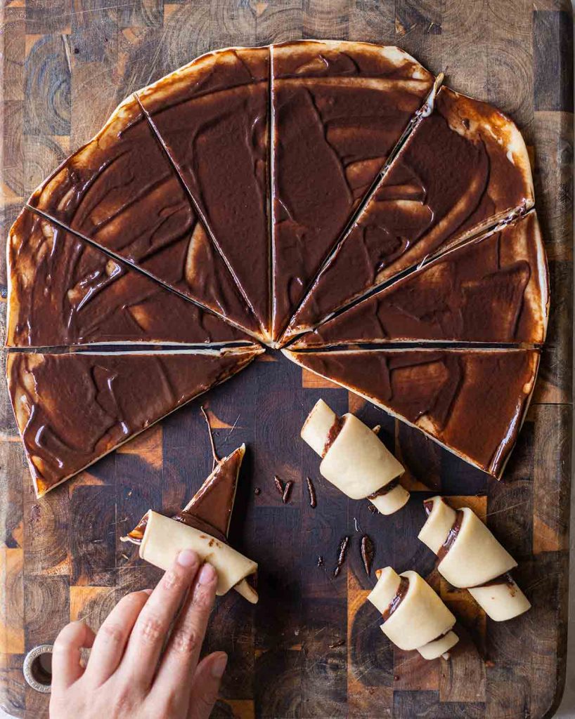 巧克力牛角包的制作过程,巧克力味的饼干制作方法