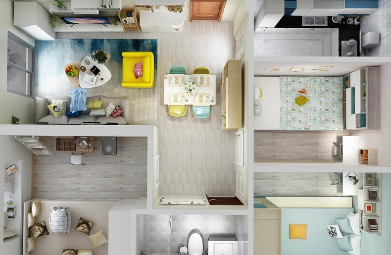 63平房子够住三个人吗,63平米两人居住合适吗