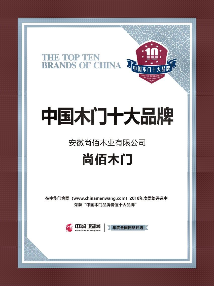尚佰木门十大名牌,尚佰木门是哪里的品牌