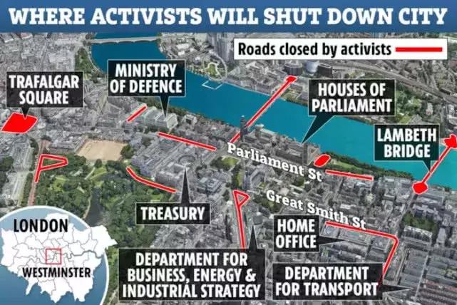 伦敦大混乱！*威示**者“血染”财政部，躺尸唐宁街，这是要上天？