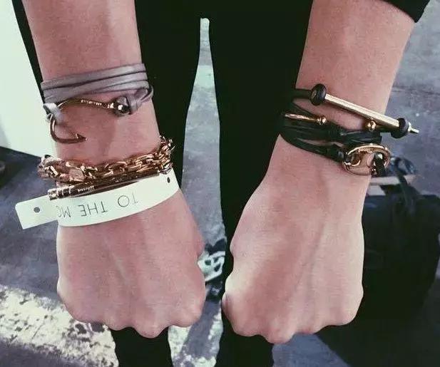 男士简约手串搭配,男人手串搭配