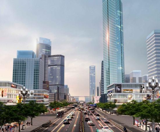 昆明未来的规划实景效果图,昆明东部商务区效果图