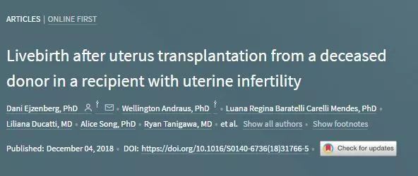 巴西女子用移植子宫成功产女！离男人生孩子还会远吗？