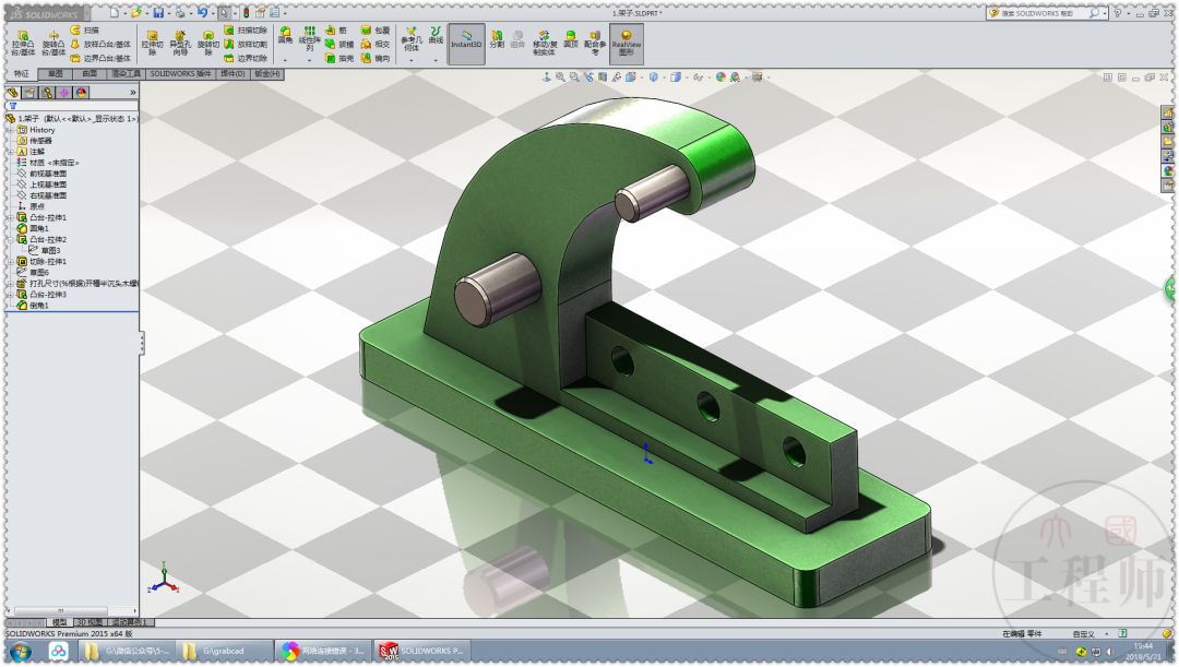 用solidworks设计机械臂夹爪,solidworks做连杆演示