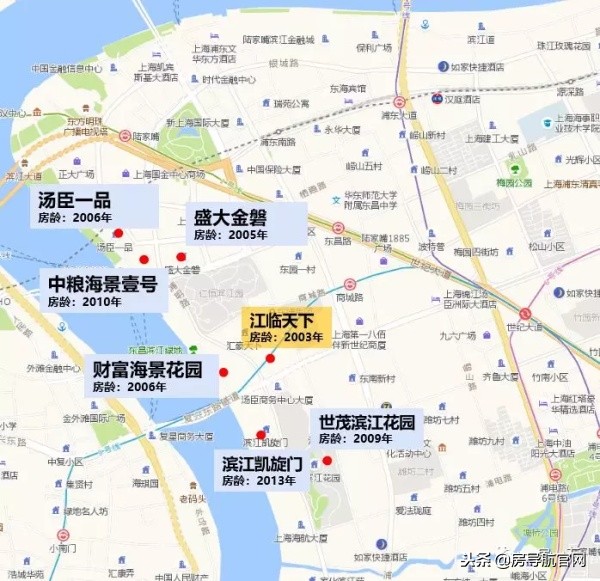 浦东各板块成交量top20小区排名变化