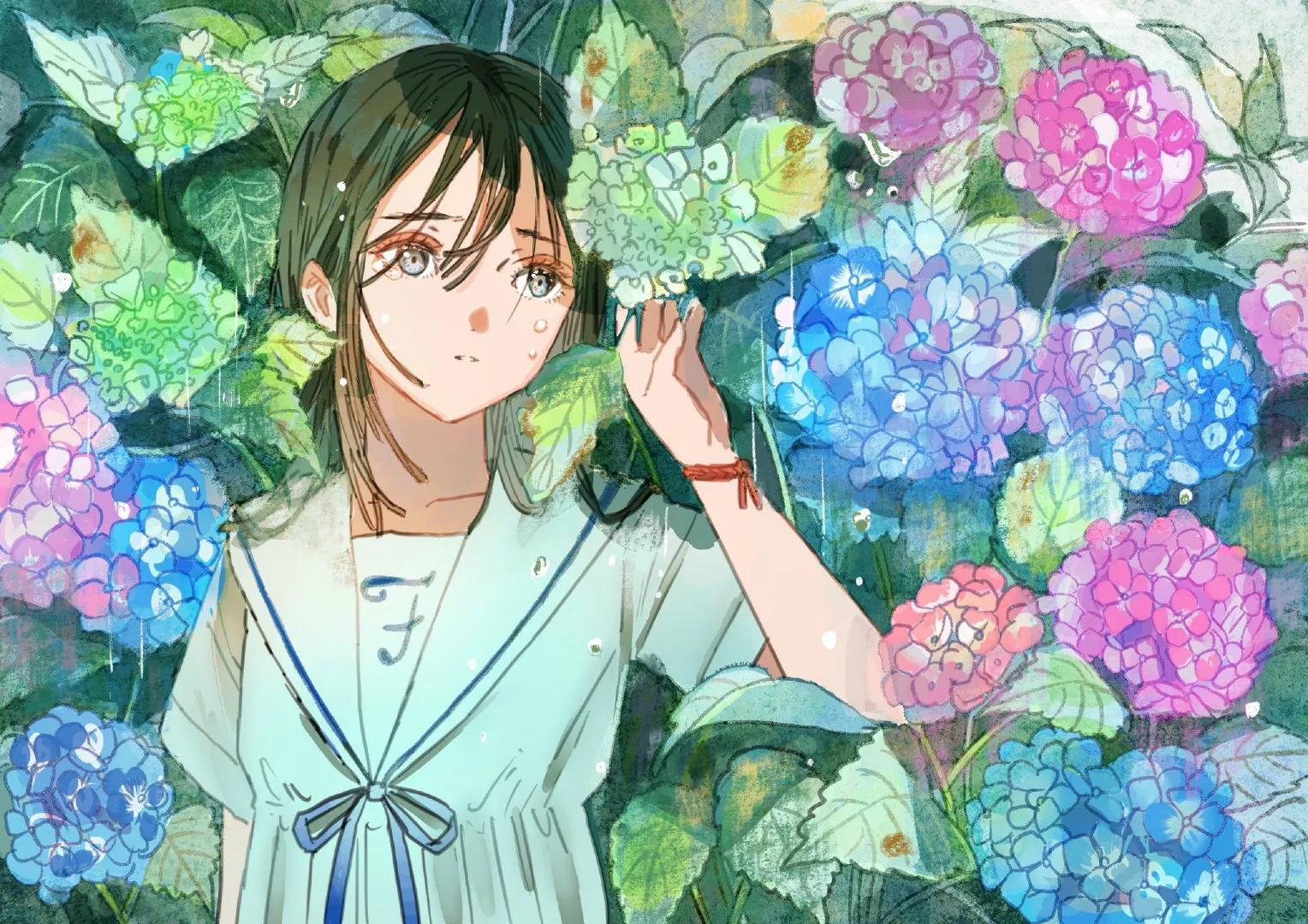 手绘插画天马行空的想象力,手绘二次元少女动漫视频