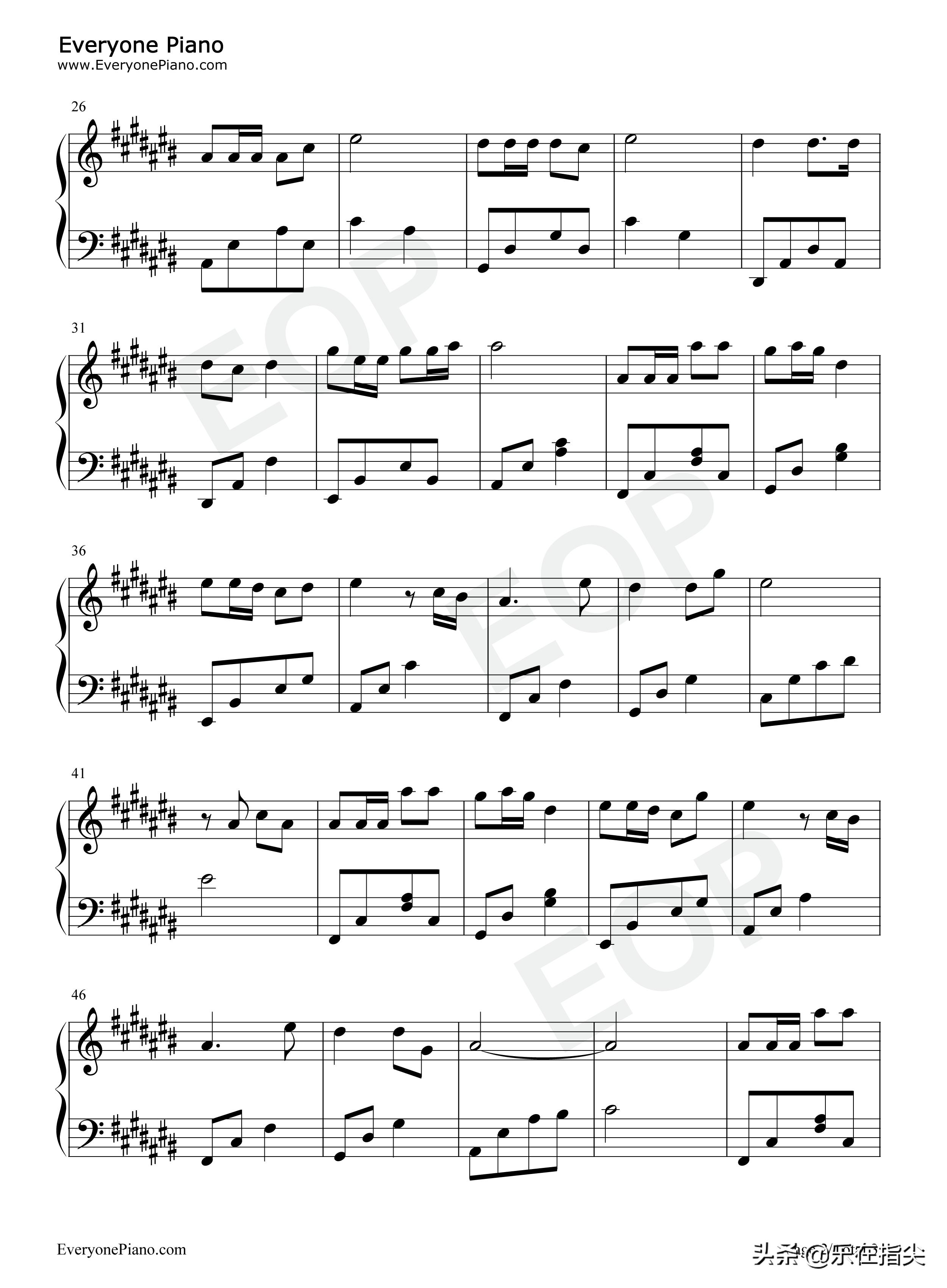 百花香钢琴简谱五线谱,百花香电脑版简谱