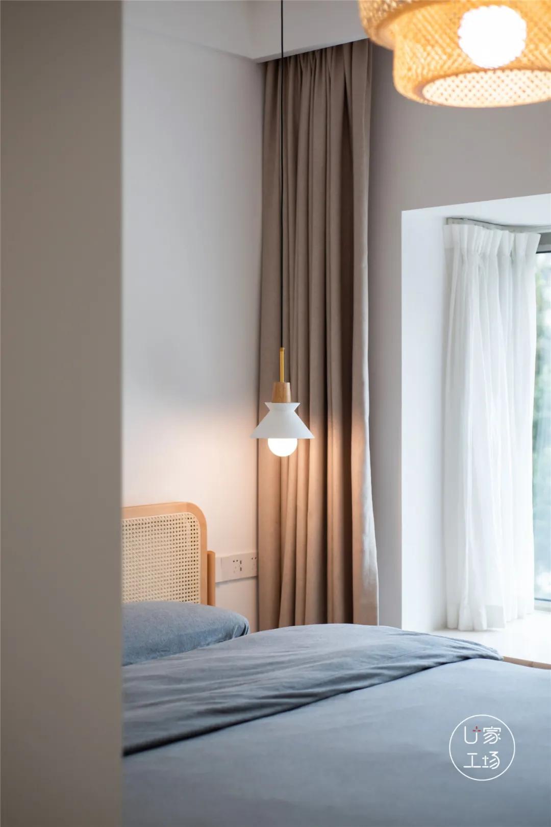 89㎡出租屋“变身”日式极简美宅,无主灯+藤编原木,玩出新花样