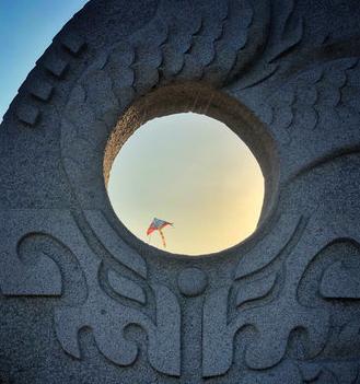 鸽群飞翔，厦门最大的全开放广场公园