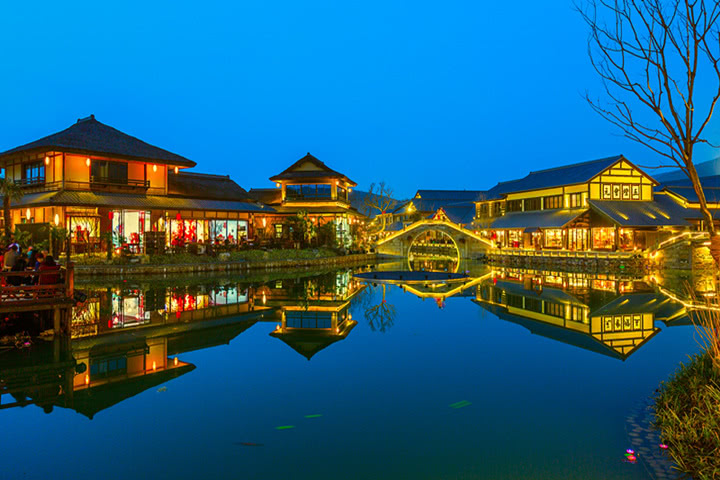 灵山小镇拈花湾樱花,无锡拈花湾樱花开