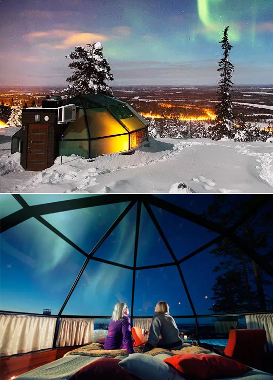 芬兰极光玻璃屋,芬兰10个最难抢的极光玻璃屋