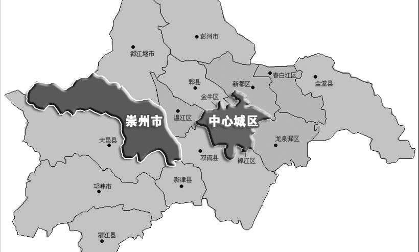 崇州崇庆街道地图,崇州市崇庆县城