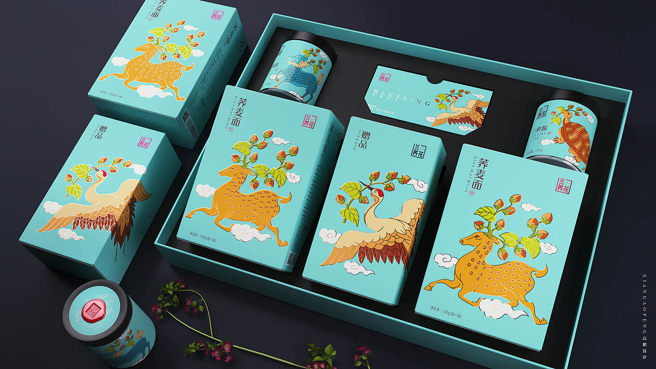 食品包装设计插画风,包装设计中国风元素