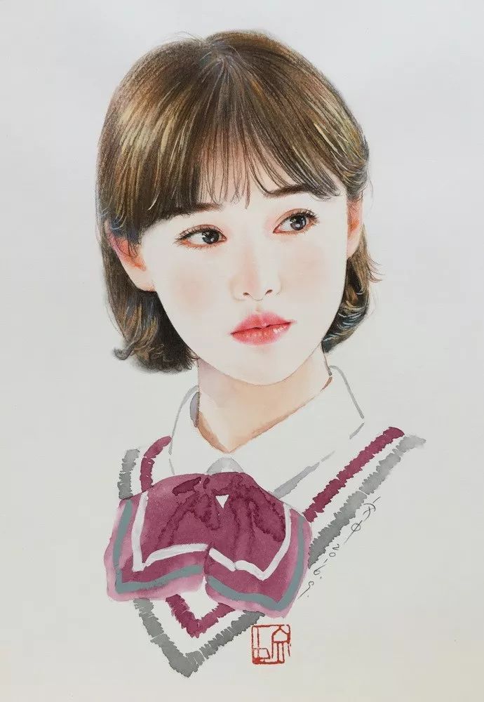 比起打印画，美院毕业的他，笔下这种彩铅水彩画才好看哭了~