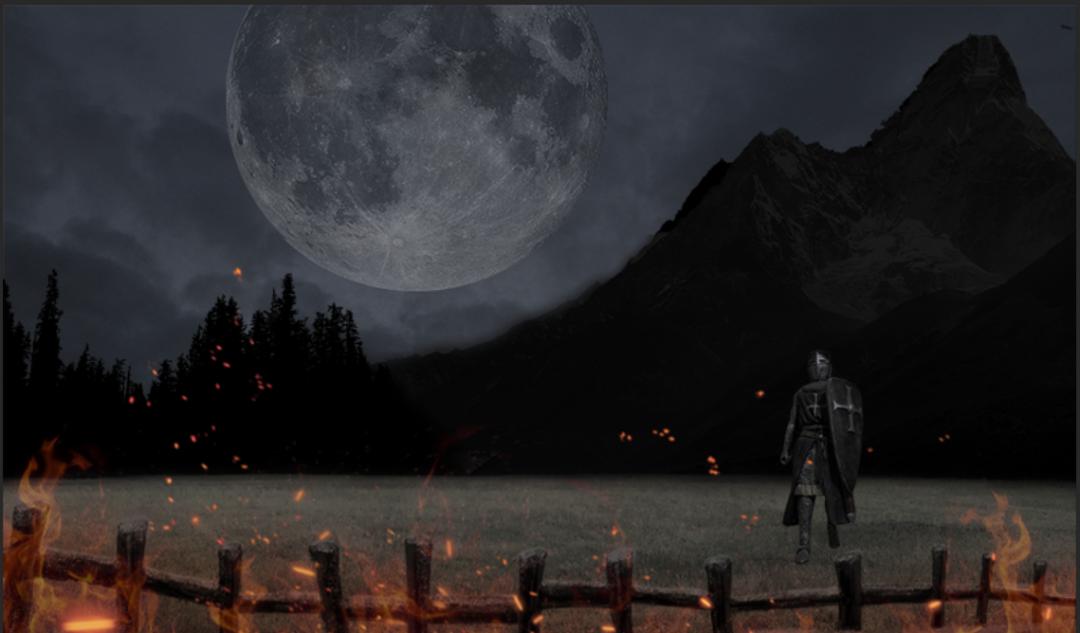 ps游戏角色场景合成教程,教你用ps合成创意战场