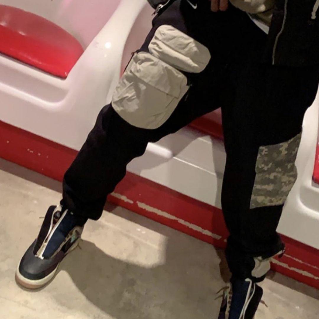 travisscott罕见上脚,travisscott紧张时刻